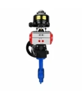 Затвор дисковый поворотный DN.ru WBV1413E-2W-Fb-H Ду150 Ру16, корпус - чугун GGG50, диск - чугун GGG40, уплотнение - EPDM, с пневмоприводом PA-DA-105, БКВ APL-510N EX и ручным дублером MON3-700-T38-ISO