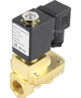 Клапан электромагнитный DN.ru VS400-ET-NC-24VDC 3/8″ Ду10 Ру16, соленоидный двухходовой, корпус - латунь, уплотнение - EPDM, резьбовой, нормально-закрытый, пилотный, катушка - 24В