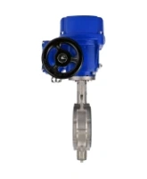 Затвор дисковый поворотный DN.ru WBV3131V-2W-Fb-H Ду125 Ру16 межфланцевый, корпус - нержавеющая сталь 304, диск - нержавеющая сталь 304, уплотнение - VITON, с электроприводом QT-N-015M-O2-220VAC-У1 с моментной муфтой и штурвалом