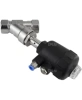 Клапан отсечной пневматический DN.ru VSP3241P-T-1PNC 3/4″ Ду20 Ру25, корпус - нержавеющая сталь SS316, резьбовой, Y-образный, корпус привода - пластик