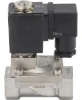Клапан электромагнитный DN.ru VS431-ET-NC-24VAC 1/2″ Ду15 Ру16 пилотного действия двухходовой, корпус - сталь нержавеющая 304, присоединение - внутренняя резьба, уплотнение - EPDM, нормально-закрытый, катушка - 24В AC