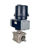 Кран шаровой DN.ru BV3232P(3pc)-FP-SW-ISO-H Ду100 Ру63 полнопроходной, корпус - нержавеющая сталь SS316, под приварку, с 1/4-оборотным электроприводом QTSA-N-020EM-O0-220VAC с пружинным возвратом
