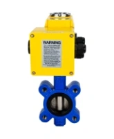 Затвор дисковый поворотный DN.ru WBV1616E-2W-Fb-H Ду100 Ру16 LUG корпус - чугун QT450, диск - чугун QT450, уплотнение - EPDM, межфланцевый, с электроприводом DN.ru QT-N-010EM-A1-220VAC-У1 c датчиком обрат.связи и входным управл. сигналом 4-20мА HARK