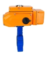 Затвор дисковый поворотный DN.ru WBV1616E-2W-Fb-H Ду125 Ру16 LUG корпус - чугун QT450, диск - чугун QT450, уплотнение - EPDM, межфланцевый, с электроприводом DN.ru QT-N-015EM-B1-220VAC-У1 HARK