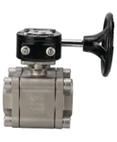 Кран шаровой DN.ru BV3232P(3pc)-FP-SW-ISO-H Ду100 Ру63 полнопроходной, корпус - нержавеющая сталь SS316, под приварку, с редуктором RDN RQN5-500Z-T30