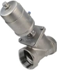 Клапан отсечной пневматический DN.ru VSP3231P-T-1PNC 2 1/2″ Ду65 Ру25, корпус - нержавеющая сталь SS316, резьбовой, Y-образный, корпус привода - нержавеющая сталь CF8