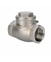 Клапан обратный DN.ru VCT3232-T 1 1/2″ Ду40 Ру16 ZGY резьбовой, поворотный, корпус - нержавеющая сталь CF8М/AISI 316, диск - нержавеющая сталь CF8М/AISI 316, уплотнение - PTFE