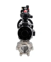 Кран шаровой DN.ru BV3232P(3pc)-FP-SW-ISO-H Ду100 Ру63 полнопроходной, корпус - нержавеющая сталь SS316, под приварку, с пневмоприводом PA-DA-105-1, пневмораспределителем 4M310-08 AC220V, БКВ APL-210N, БПВ AFC2000